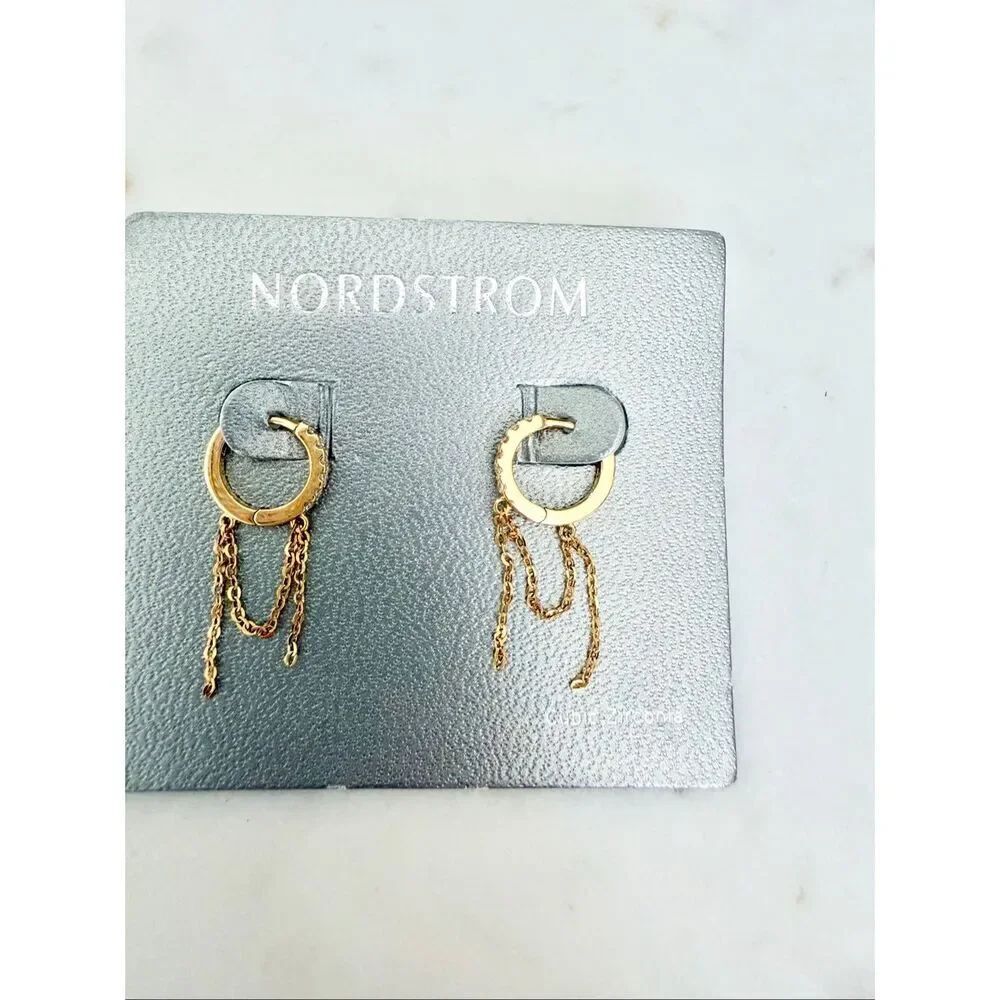 Nordstroms chain link small Hoop earrings